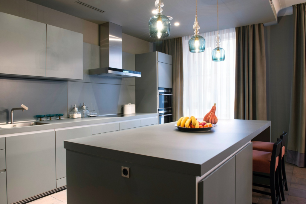 A sleek and modern kitchen